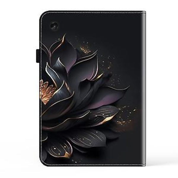 Målat läderfodral för Lenovo Tab M10 3:e generationen (Lila Lotus)