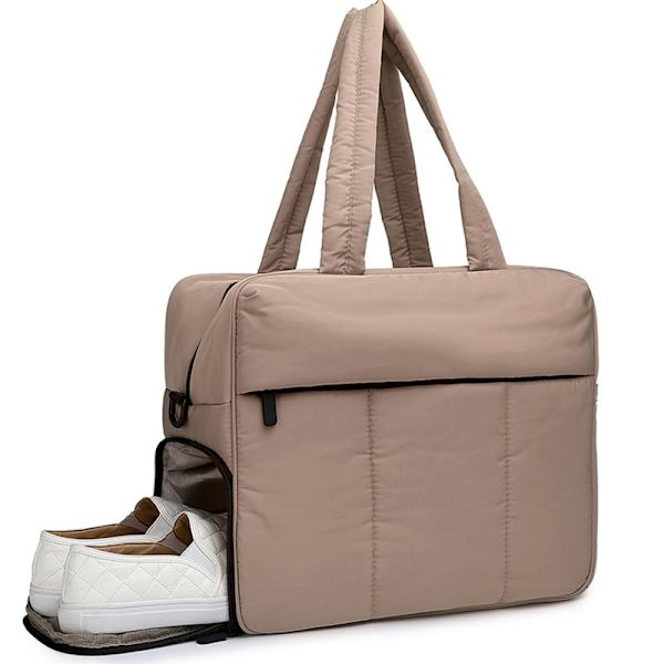 Kamel farge, tote bag, tørr våt separasjon, bærbar reiseveske, l