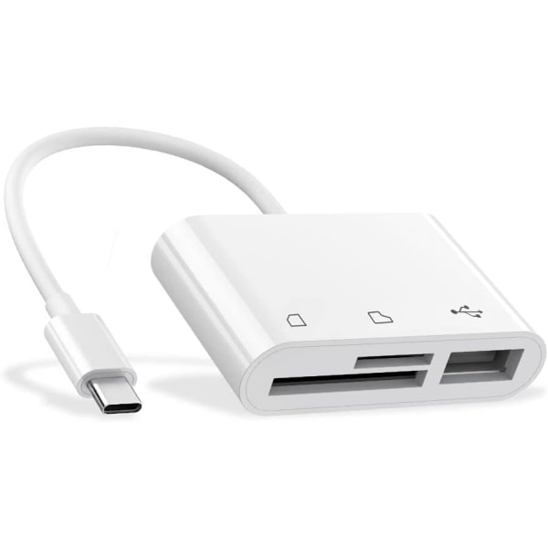 USB C til Micro SD TF-hukommelseskortlæser, kompatibel med iPad Pro