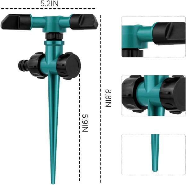Hagesprinklere, Automatisk Plensprinkler 360 Grader Rotasjon
