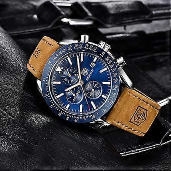 Herre Chronograph Analog Quartz Urværk Mode Business Sportsur