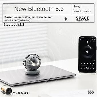 Trådløs Bærbar Bluetooth Musik Højttaler Sci-Fi Åndedrætslys Astronaut Form Mini Højttaler til D