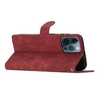 För iPhone 15 Pro Max PU-läder Mobiltelefonfodral Plånboksställ Hudvänligt Telefonfodral (Stil G)