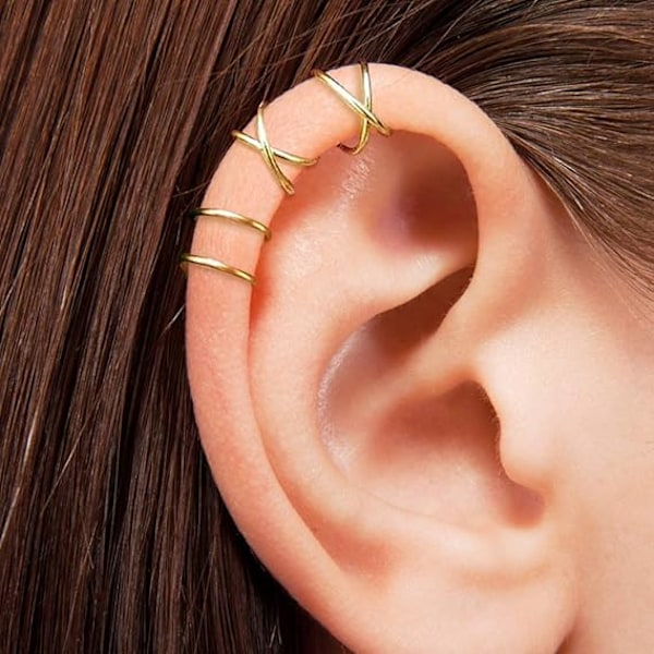 Falske Spiral S925 Øremanchetter Brusk Ørepynt Uten Piercing, Enkle Cr