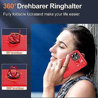 Camshield Telefondeksel For iPhone 14 Plus (Rød)