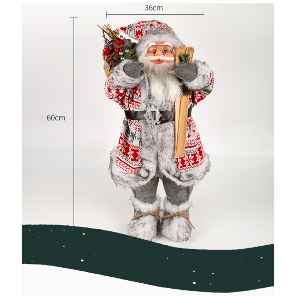 Okänd tomtefigur av tomten ca. Dekoration 60cm tomte