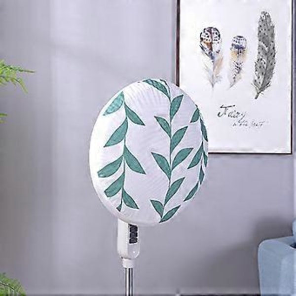 45 cm joustava suuaukko, helppo asennus, sähkötuulettimen suojus, trooppisten lehtien painatus, pyöreä tuulettimen pölytiivis suojus, kotitaloustarvikkeet (D)