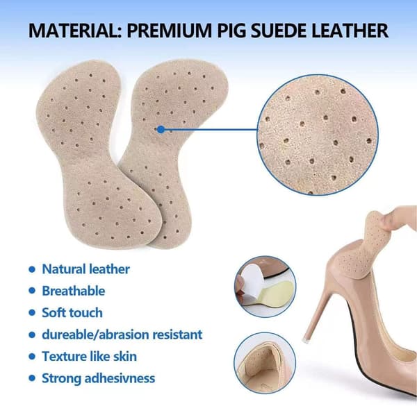 Premium skinn pustende hælbelegg, hælputer, hælfor, c