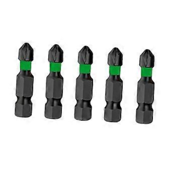 2x5 Osainen Iskuruuvinväänninteräkärkisarja Kannettava Poranterä Iskukärki DIY-projekteihin 25mm