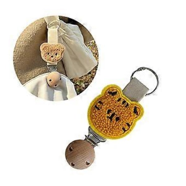 Stilig Bjørnehatt Klips Praktisk Kaninhatt Klips Reisetilbehør Praktisk Blomsterhatt Holder Passer for Hatt og Veske (beige bjørn)