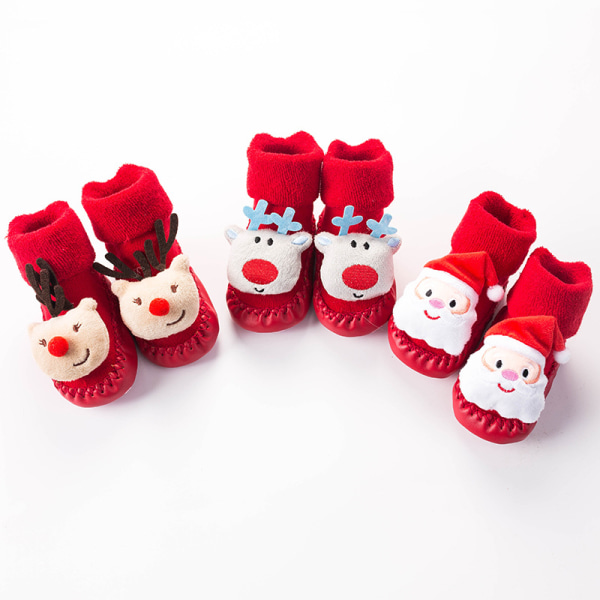 Baby Jul Skor Jultomten Soft Boots Xmas Tofflor Baby Gi