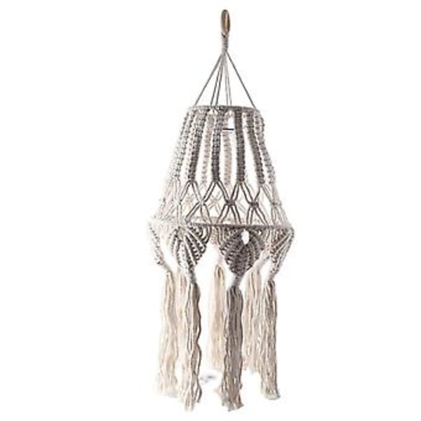 Macrame Lampskärm Hängande Pendellampa Skydd Sovrum Vardagsrum Heminredning Vävd Gobeläng