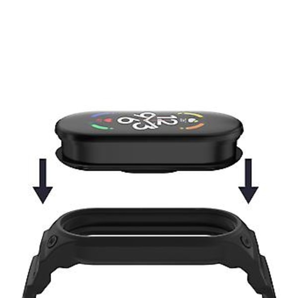 Integreret TPU Urrem Til Xiaomi Mi Band 7 / 6 / 5 (Sort)