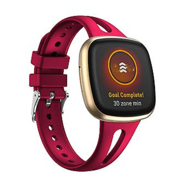 Til Fitbit Versa 3 / 4 Silikon Urrem S (Roserød)
