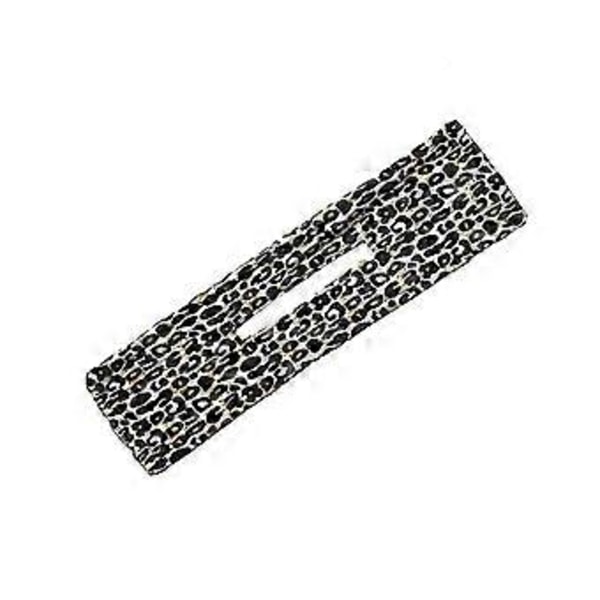 Hårknold til fransk twist stof hårklemme leopard print diy hårtilbehør (2)