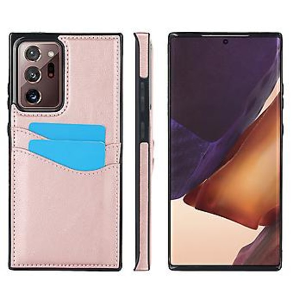 Läderfodral för Samsung Galaxy Note20 Ultra (Roséguld)