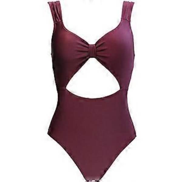 Dame Badedragt Trykt Udhulet Høj Ben Heldragt Bikini Badetøj Sexet Tube Top Stropper Mode Svømning Badedragt Lavendel XXL(XXL Lavendel)
