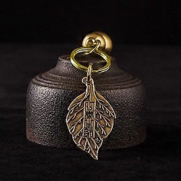 2 stk. Messing Hu Lu Lykkebringende Feng Shui Charms Rigdom Sundhed Græskar Bil Nøglering Dekoration