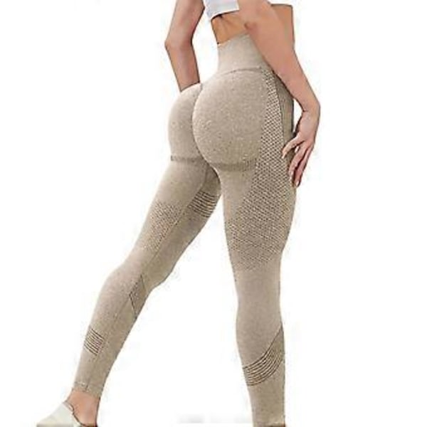 Træningsbukser til kvinder, Gym Scrunch Butt Butt Bukser (S Khaki)