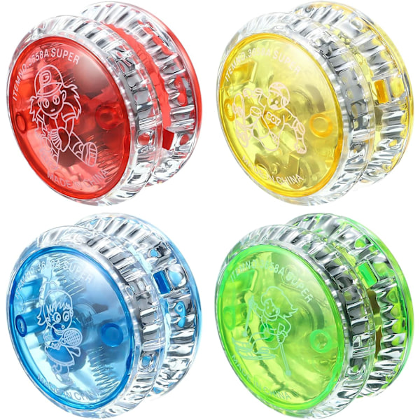 4 stycken LED-ljus för nybörjare i strängtrickboll för barn, plast
