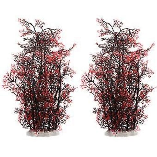 2 stk. Akvarium Plastplanter Dekorationer Akvarium Kunstige Vandplanter