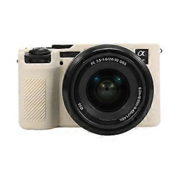 Litchi-tekstureret silikoneetui til Sony ILCE-7CM2 / A7C II / A7CR (Hvid)