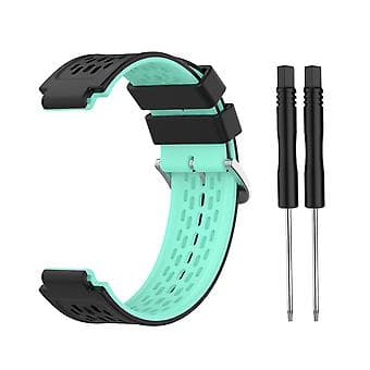 Til Garmin Approach S2 / S4 Silikon Urrem (Sort Mintgrøn)