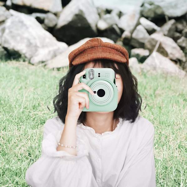 Fodral för Fuji Instax Mini mini8/8+/9, PU-läderskyddsfodral för Fujifilm Instax Mini mini8/8+/9