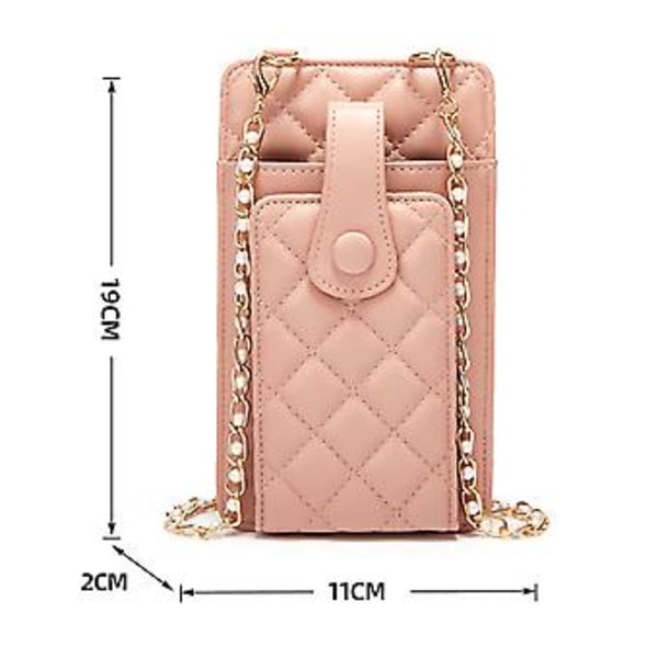Liten Crossbody Mobiltelefon Lommebok Myk Slitesterk for Reiser Gåing Camping (Vinrød)