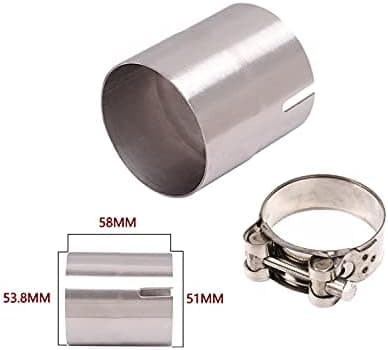 Eksosrør-adapter, 51mm til 54mm motorsykkel eksosreduksjon