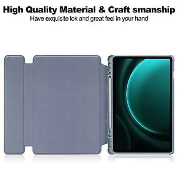 Smart Lærveske For Samsung Galaxy Tab S9 FE+ (Lavendel)