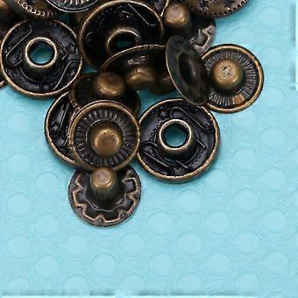 10 Set Vintage Plånbok Metall Snäpplås Tryckknappar Smycken Baksida Väskfötter Sömnad Fästen Snäpplås Kit Tryckknapp Fästen