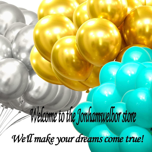 50 stk. Balloner Metallic Chrome 12 tommer Shiny Helium Fest Latex B