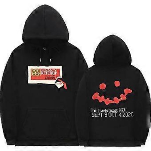 Cactus Jack Hoodie Mænd Kvinder Dobbeltsidet Logo Print SE MOR JEG KAN FLYVE Travis Scott Hættetrøjer Unisex Mode Hip Hop Streetwear -NMAOV(L Z0921*black)