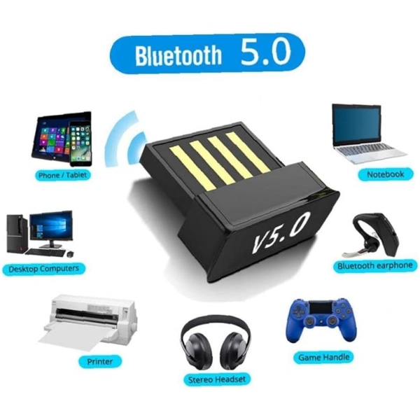 USB Bluetooth 5.0 Dongle Adapter Trådlös Bluetooth-mottagare Supp