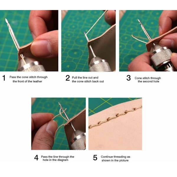Lädersömnadsmaskin Hantverkssömnadsmaskin DIY Snidad Läder