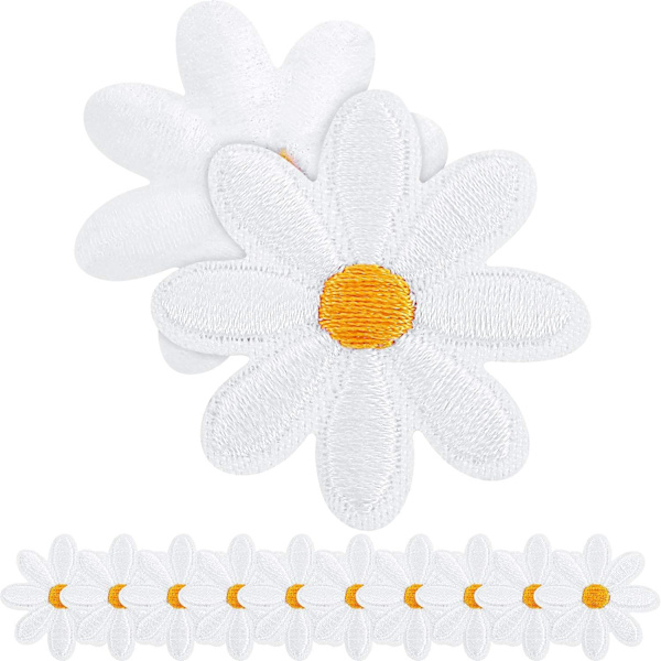 40 stk. Daisy Flower Patch Appliques Patches til klær