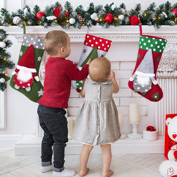 3-pack julstrumpor 50 cm stora julstrumpor jul