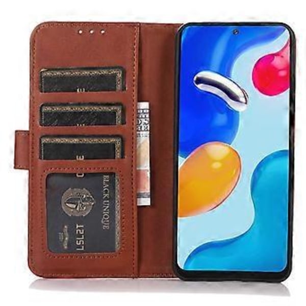 Til Samsung Galaxy S23 FE Stativ Telefonetui PU Læder Koeskindsstruktur Telefonpung Cover (Style D)