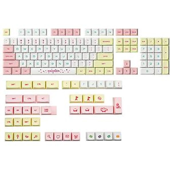 146 Taster DYE-SUB Keycap XDA Macaron Taster for Mekaniske Tastaturbrytere