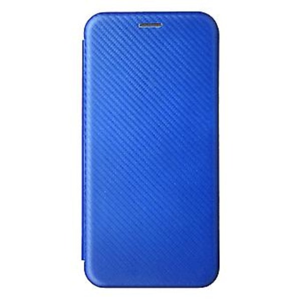Magnetiskt PU-fodral i kolfibertextur för vivo Y15s / Y15a