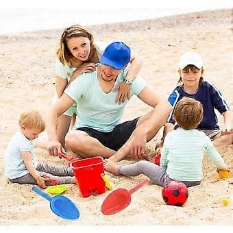 Stor Storlek 14\" Snö Strand Sandskyfflar Plast 2-pack (Blå & Grön)