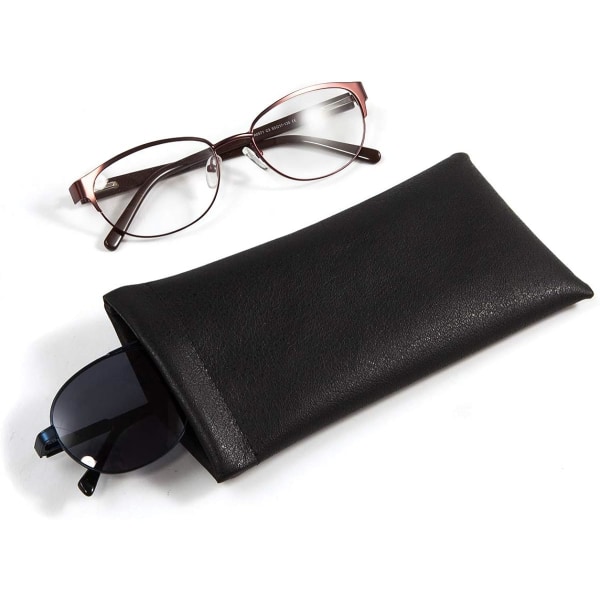 Leather Sunglasses Pouch - 3 Pack Spring Storage Glasses Pouch