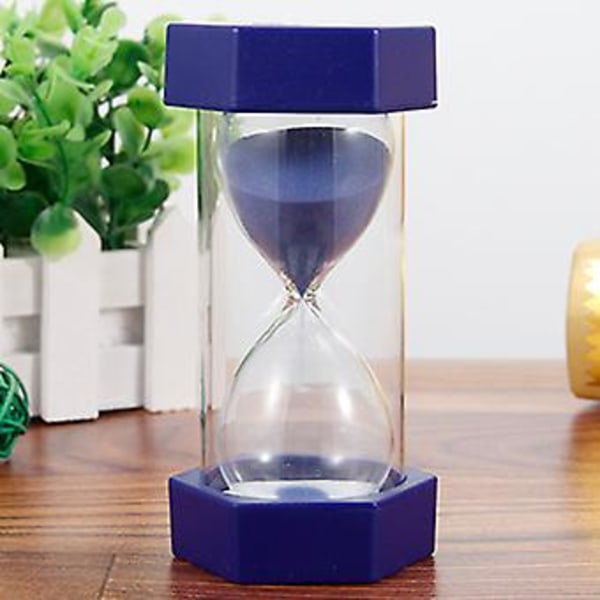 5/10/15/20/30min Sandglas Timeglas Sand Ur Æg Køkken Timer Forsyninger Børnespil Gave (20 minutter Mørkeblå)
