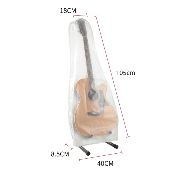 Elektrisk gitardeksel, frostet transparent støvdeksel for st