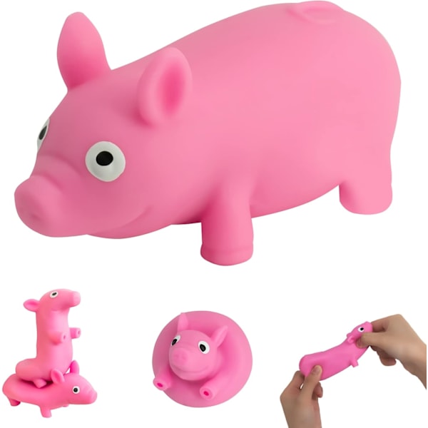 Mjuk Pig Stressboll Piggie Kläm Leksak Anti-Ångest Rolig Pi
