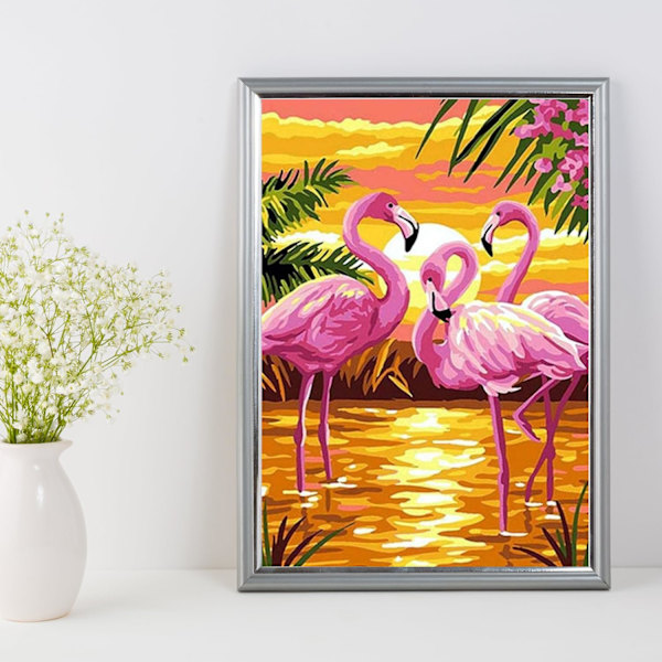 Timanttimaalaus DIY 5D Full Drill Diamond Art Flamingo Kuvio D