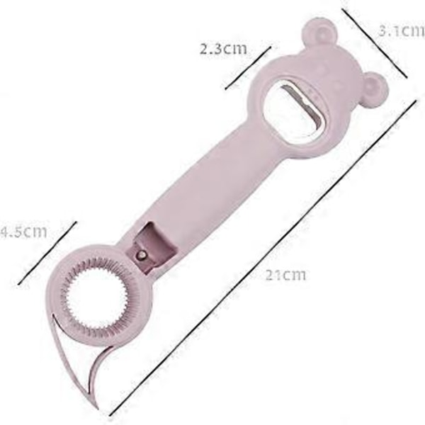 1 st rostfritt stål björnöppnare Multifunktionella köksredskap (blå)(rosa)