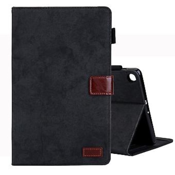 Lærtablettveske for Samsung Galaxy Tab A9 (Svart)