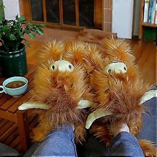 2024 Uudet Bebetter Plush Skotlantilainen Lehmä Tossut Pehmeät Karvaiset Sisätilojen Kengät Talvelle Sisä- ja Ulkokäyttöön (M)